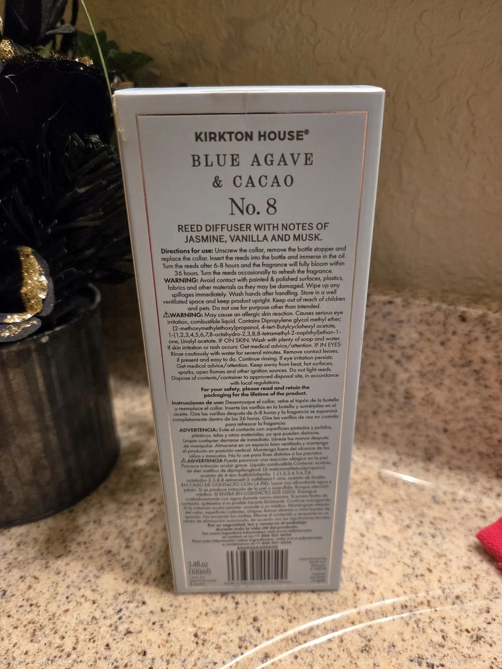 Kirkton House Blue Agave & Cacao Reed Diffuser - No. 8